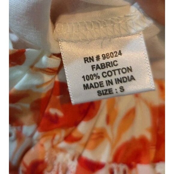 Womens Jennifer Grace Eyelet Layered Skirt Peach Floral Size Small - Picture 4 of 5